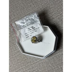 Bomb Party RG77681 - The 2424 Ring - Lemon Cubic Zirconia - Hematite Size 7